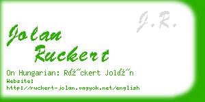 jolan ruckert business card